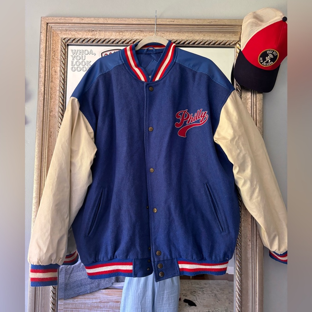 Steve and Barry’s VINTAGE Philly bomber jacket